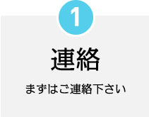 連絡 まずはご連絡下さい